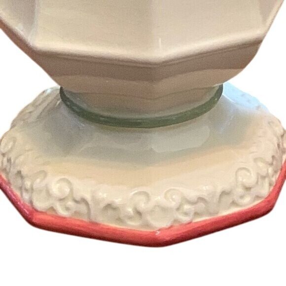 Avon Sweet Country Harvest Pedestal Mugs Set Of 4 Hexagonal Design Fruit & Flora - Picture 4 of 8